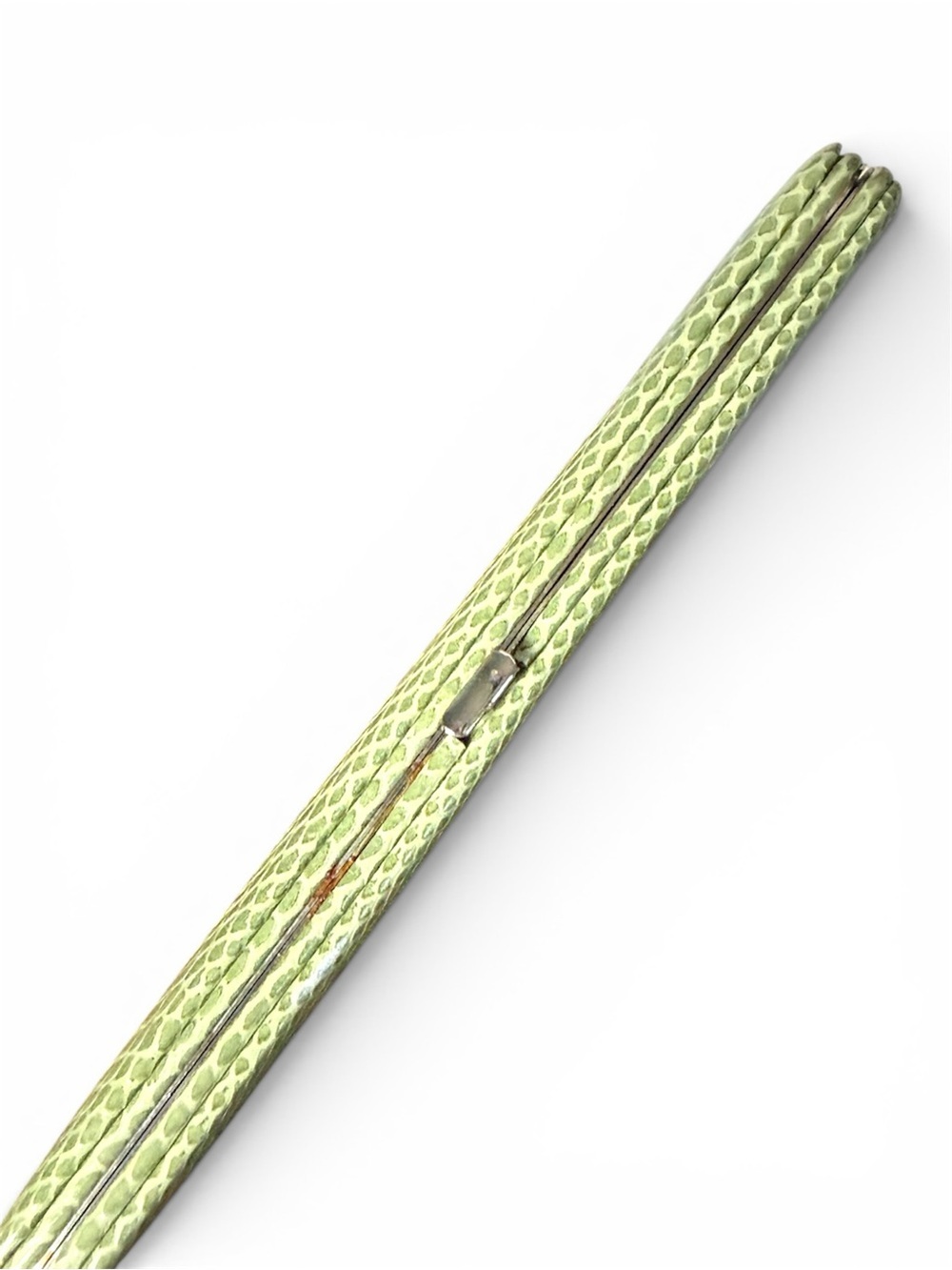 Urban Outfitters Faux Snake Skin Lime Green Clasp Wallet - Picture 3 of 3